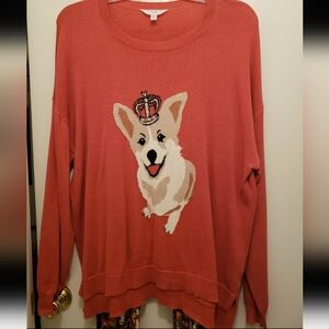 Corgi Crown Dog Sweater - Pink